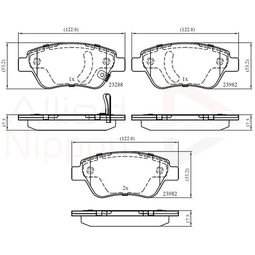 Brake pads set for fiat - for,