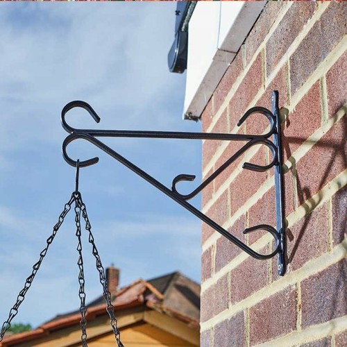 Hanging basket bracket - bracket, black