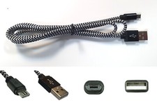 Micro USB Cable Charger Lead For Samsung Galaxy Kindle 1m fabric cloth braided