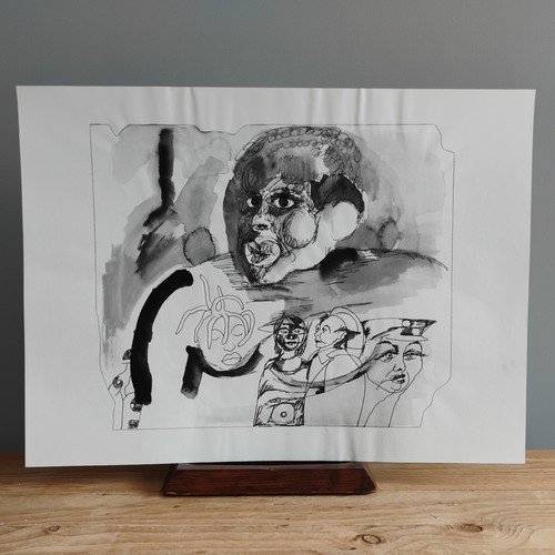 Bold portrait painting - portrait, street