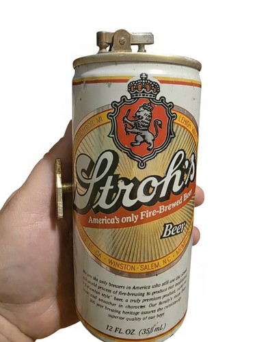 Stroh beer can lighter - stroh's,