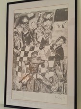 Original Contemporary Monotype, Signed & Framed, H69xW47cm