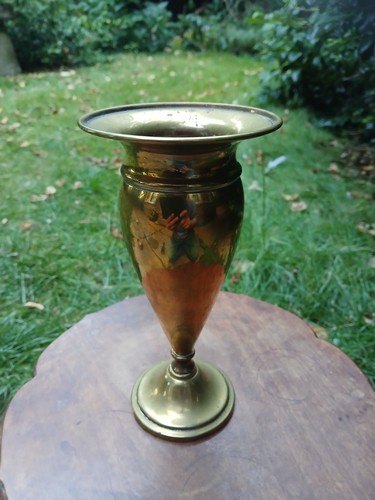 Attractive antique brass vase - brass,