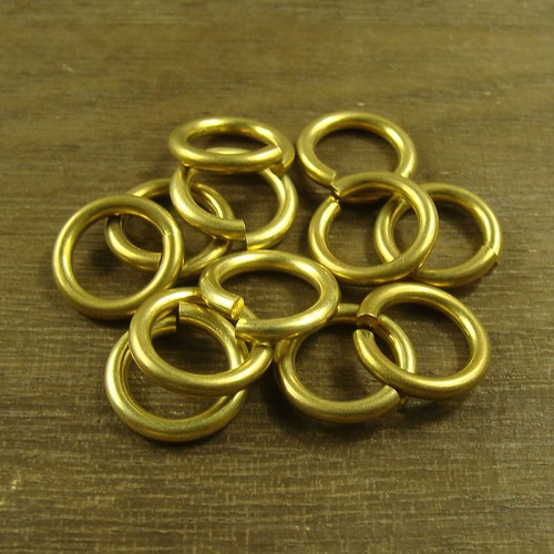 Solid brass jump rings - brass,