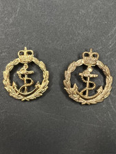 Royal Navy Chief Petty Officer - Pair of British Army Collar Badges