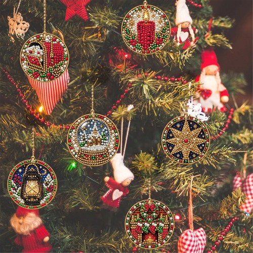 6pcs diy christmas diamond - christmas,