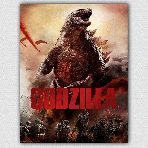 Metal poster godzilla - godzilla, 2014