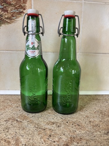 Grolsch vintage green glass - grolsch,