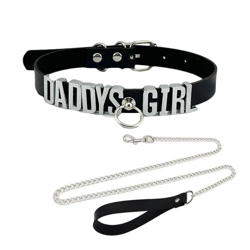 Leather necklace punk - pu,