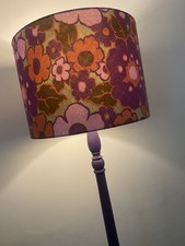 UNIQUE Standard Lamp With Vintage Fabric Shade