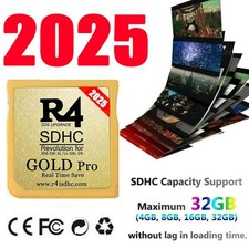 2025 R4 Gold Pro SDHC for DS/3DS/2DS/NDS Revolution Cartridge 32G Card + USB