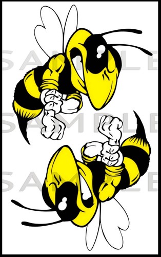 Angry hornet stickers bike - ,
