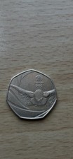 Circulated Collectable 2016 Rare 50p (Olympics Aquatics Swimming)