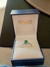 Zambian Emerald  Sterling Silver Ring size M
