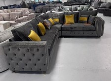 Ark Future Chesterfield - Full Back Corner Sofa Stylish - Plush Velvet