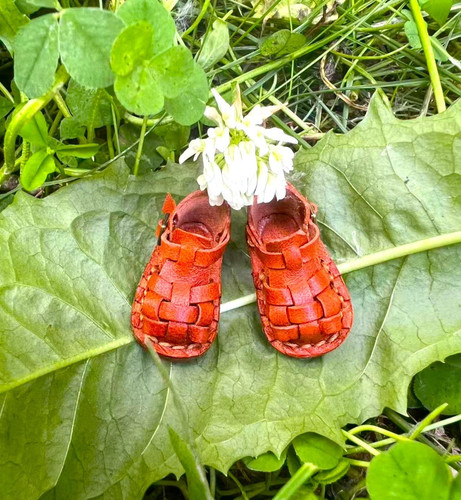 Blythe doll calf leather shoes - leather,