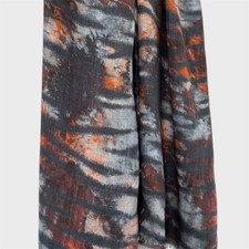 Mulberry Large Huge Blue Burgundy Cashmere Modal Fringe Scarf Shawl Cover Wrap