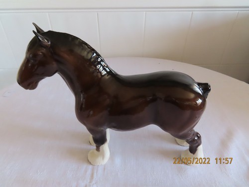 Beswick brown shire horse - brown,