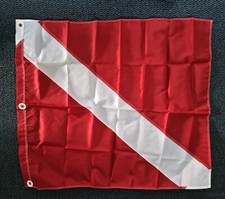 Scuba Dive Diver Down Flag Safety Signal Marker Banner Boat Flag 36" x 30"