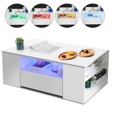 LED Coffee Tea Table Wooden