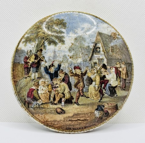 Antique prattware pot lid the - lid,