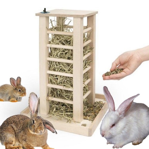Wooden hay feeder feeding - feeder,