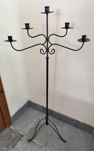 Vintage wrought iron candle - vintage,