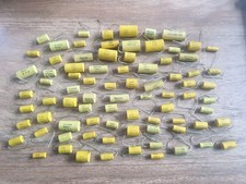 JOBLOT 81 x MIXED MULLARD MUSTARD CAPACITOR VALVE, AMP, RADIO SPARES (EZ-801)