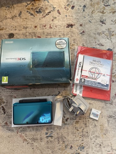Boxed nintendo 3ds aqua blue - boxed,