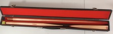 Peradon Snooker Cue With Hardcase. Unusual Wooden Thread 493g 147cm Long.9mm Tip