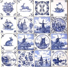 Blue Delft Designs set of 16