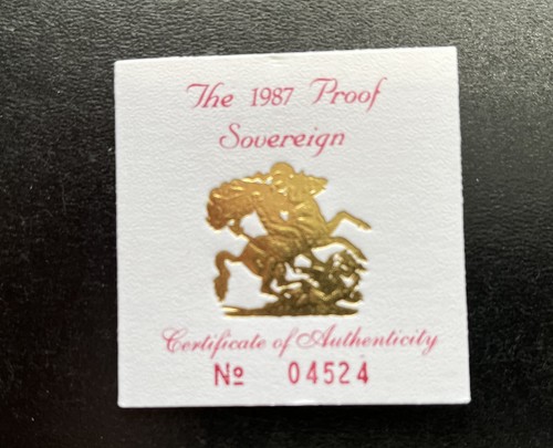 1987 proof sovereign - proof, royal