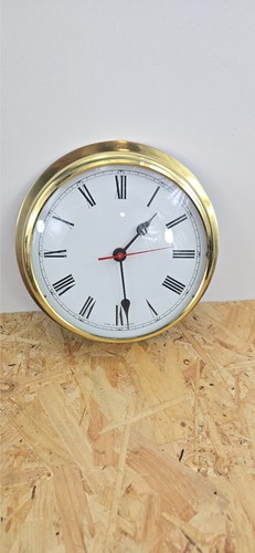 Vintage brass ship clock roman - vintage,