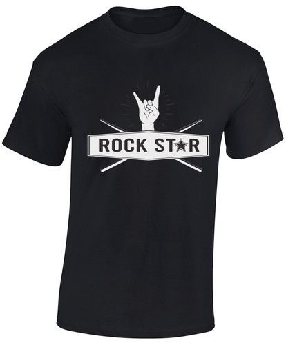Rock star drummer mens - star, t