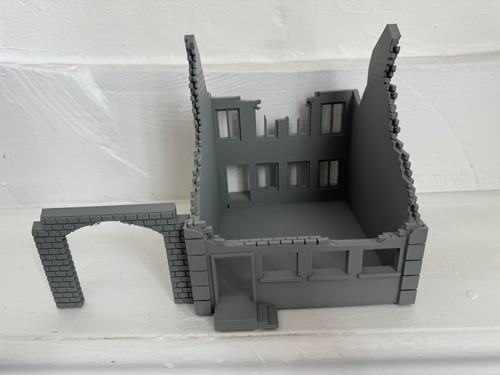 Destroyed office factory - destroyed,