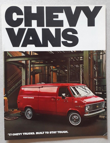 Chevrolet vans brochure 1977 - vans,