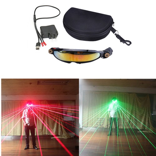 Red green led laser - green, glasses