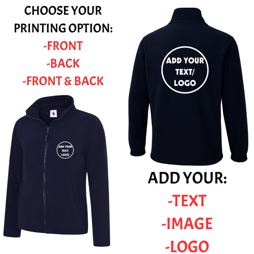 Custom printed fleece jacket - custom,