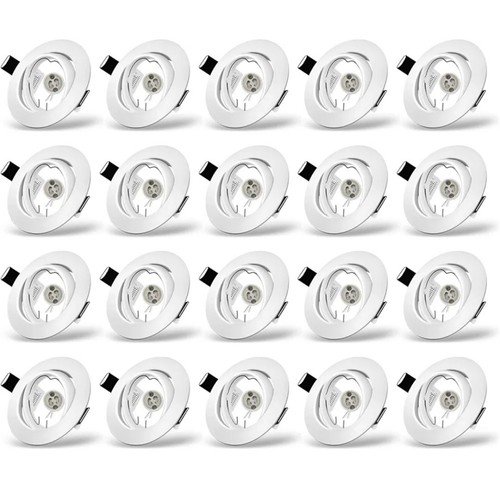 20x gu10 downlights round matt - 20x,