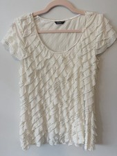 Roman Cream Ruffle Blouse