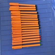 Pentel S570 Ultra Fine Pen, 0.6mm Tip, assorted colours, lot of 18, unused