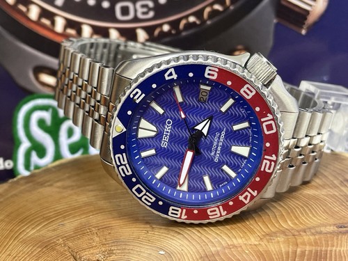 Seiko blue wave dial modded - blue,