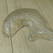 Glass Fish Shape Dish Bowl Large Vintage Pressed Glass Approx. 25cm Long
