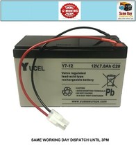 VIPER/LAKESTAR BAIT BOAT BATTERY WITH RE-USABLE SLIDE ON LEADS 12 V 7AMP CHARGED