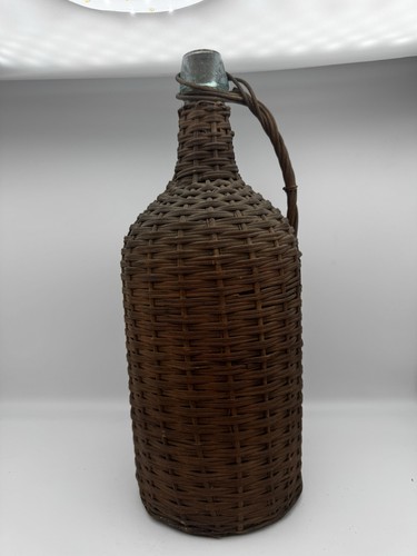 Antique wicker wrapped aqua - antique,