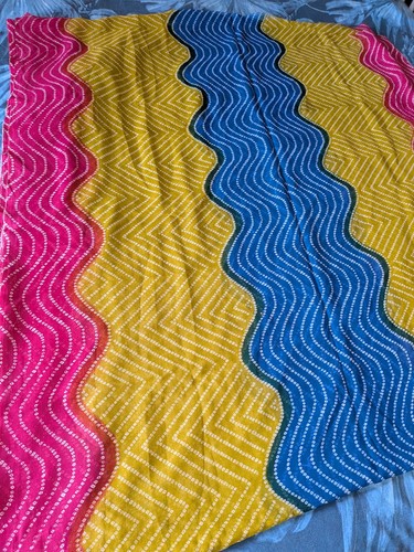 Olive pink blue - , bandhani