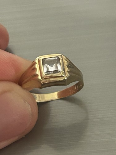 Solid 18k gold tre esse - tre, cz