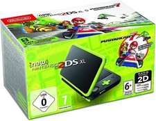 Nintendo 2DS XL Video Game Console Black Lime Green Boxed + Games BUNDLE