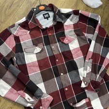 Animal Men's Check Flannel Shirt Lightweight Male Casual Top XL