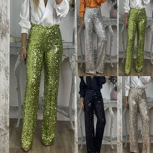 Womens sequin flare pants - sequin,